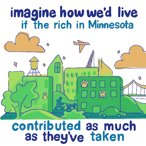 Imagine How We'd Live If Rich In Minnesota Sticker