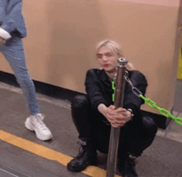 Impatiently Waiting Stray Kids Hyunjin Funny Kpop GIF