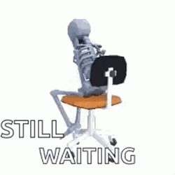 Impatiently Waiting Thinking Skeleton GIF