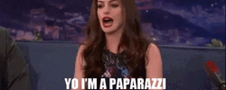 Impersonating Paparazzi Anne Hathaway GIF