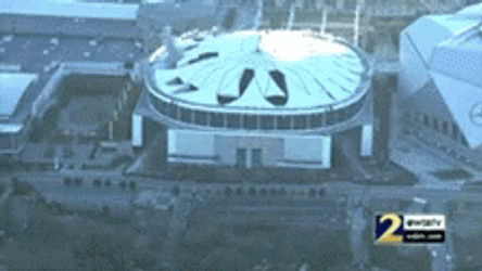 Implosion Of Arena Aerial View GIF