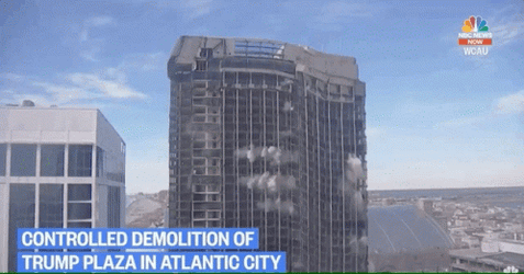 Implosion Of Trump Plaza In Atlantic City GIF