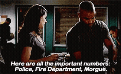 Important Numbers Police Fire Morgue GIF