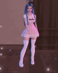 Imvu Pretty Avatar On Her Knees GIF