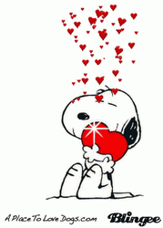 In Love Snoopy Valentines Day Mood  GIF