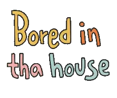 In The House Bored Logo Sticker