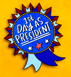 Inauguration Day First Day As President Badge GIF