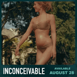 Inconceivable Pregnant Nicky Whelan In Bikini GIF