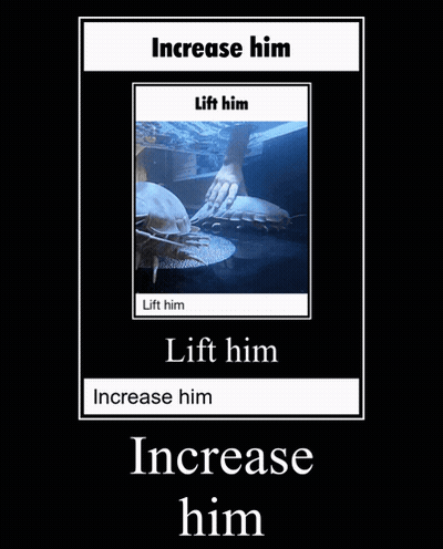Increase Him Lift Him Increase Him And Lift Him Increase Him GIF