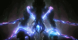 Incredible Cthulhu Wrapped In Glowing Light GIF