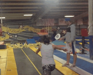 Incredible Frisbee Catch GIF