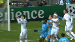 Incredible Head Kick Ronaldo Goal GIF