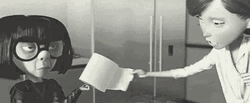 Incredibles Edna "E" Mode Gives Tissue GIF