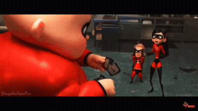 Incredibles Scene With Disney Logo GIF