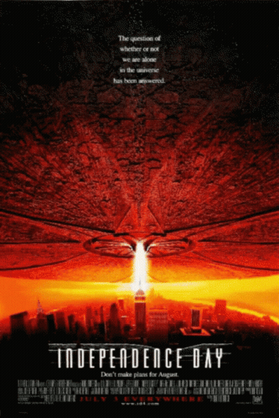 Independence Day Movie Poster City Attacked By Aliens GIF