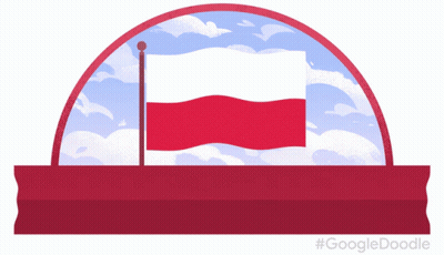 Independence Day Sign With Flag GIF