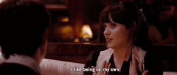 Independent Zooey Deschanel Like Being On My Own GIF