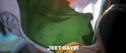 India Cricket Fan Proudly Raising The Flag GIF