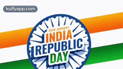 India Republic Day Poster With Wheel GIF