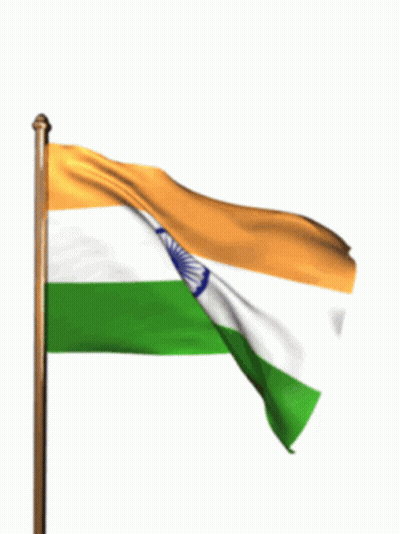 Indian Flag Waving In Wind GIF