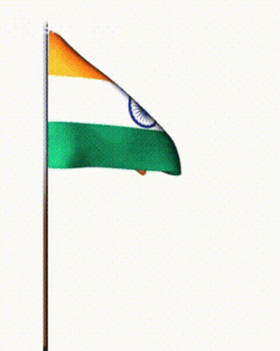 Indian Flag Waving In Wind GIF