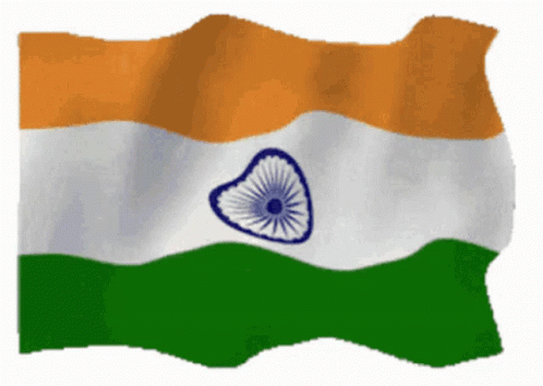 Indian Flag Waving In Wind GIF