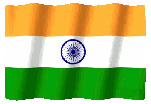 Indian Flag Waving In Wind Sticker