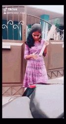 Indian Girl Holding Broom GIF