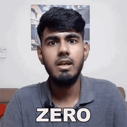Indian Man Saying Zero GIF
