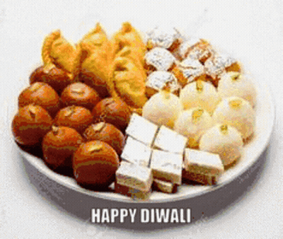 Indian Sweets Plate Happy Diwali GIF