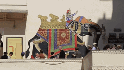 Indian Temple Gods Tourists Visit GIF