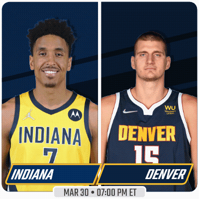 Indiana And Denver Basketball Players Poster GIF