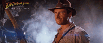 Indiana Jones And The Temple Of Doom Poster Man In Hat GIF
