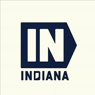 Indiana Logo With Flowers And Leaves GIF