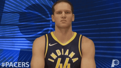 Indiana Pacers Basketball Player Blue Background GIF