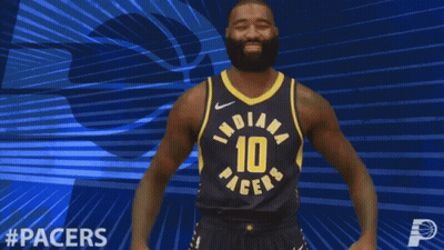 Indiana Pacers Basketball Player Flexing GIF