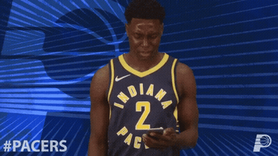 Indiana Pacers Basketball Player Looking At Phone GIF
