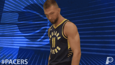 Indiana Pacers Player Holding Canadian Flag GIF