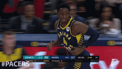 Indiana Pacers Player Number 4 Is Running On The Court GIF