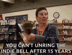 Indie Bell Ringing In Library GIF