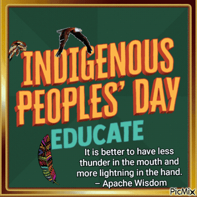 Indigenous Peoples Day Educate Poster GIF