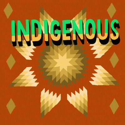 Indigenous Peoples Day Poster With Patterned Background GIF