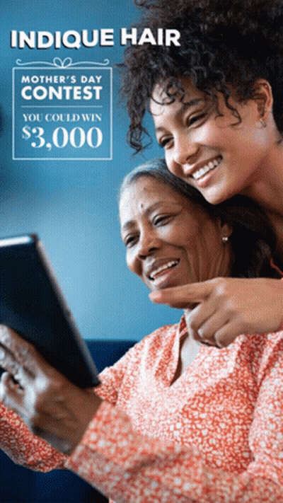 Indique Hair Mother's Day Contest GIF