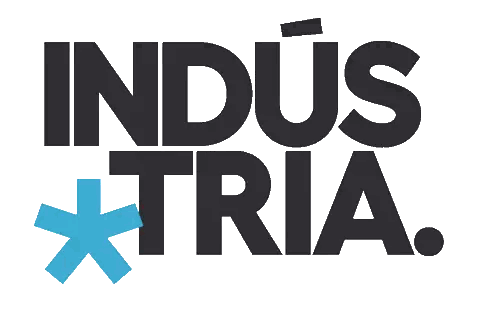 Industrial Logo With Blue Star Sticker