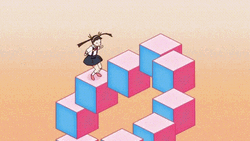 Infinite Cartoon Jumping On Box GIF
