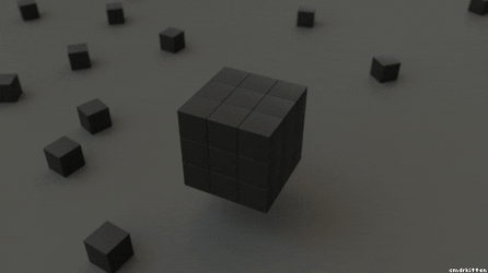 Infinite Loop Black Cube GIF