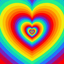 Infinite Rainbow Heart Animation GIF