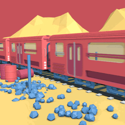 Infinite Train Traveling GIF