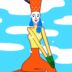 Infinite Woman House On Head GIF