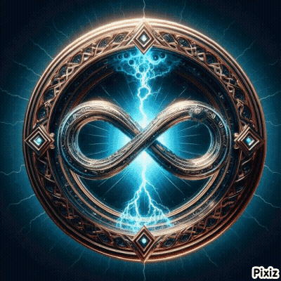 Infinity Symbol In Circle GIF